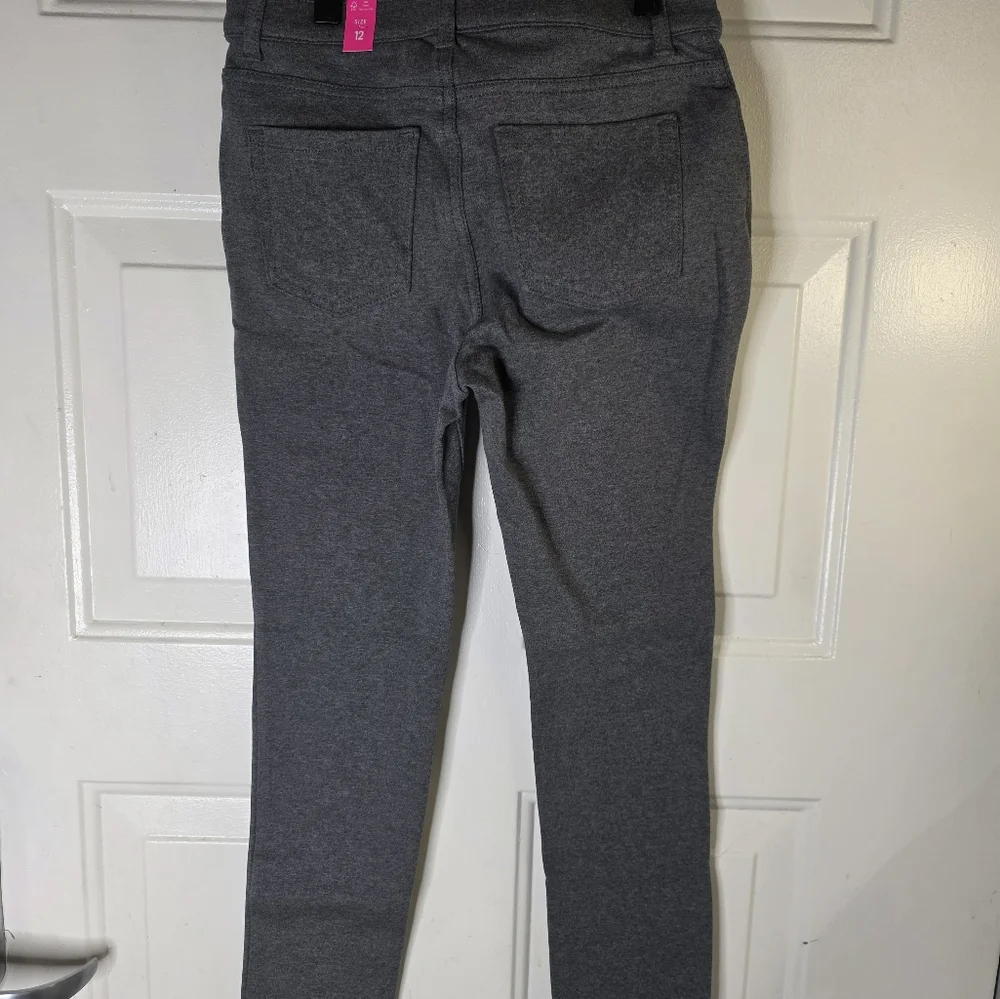 NWT Girls Children's Place Gray‎ Stretch Pants Size 12